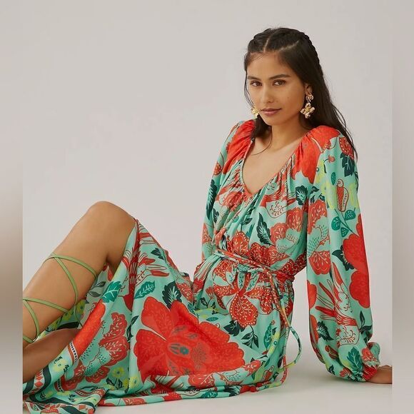 Farm x Anthropologie Poppy Print Maxi Dress - Picture 3 of 7